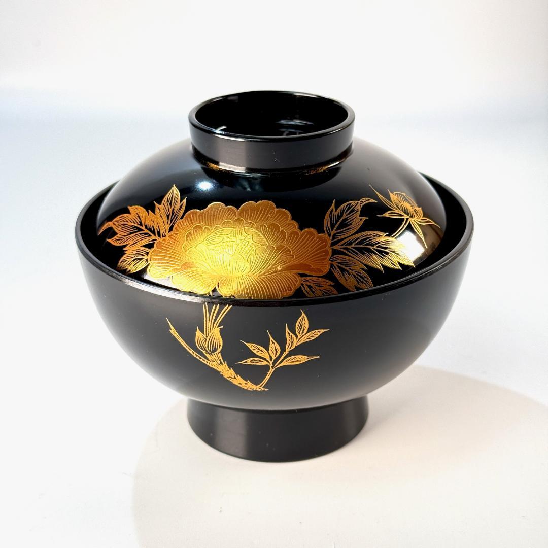 未使用！　会津塗　秀峰漆房　御吸椀　5客揃　 共箱