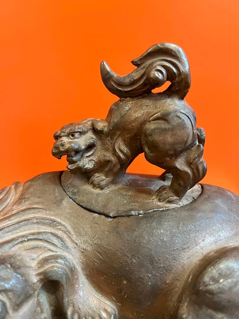 1346  古備前焼　獅子　置物　古美術品　時代物