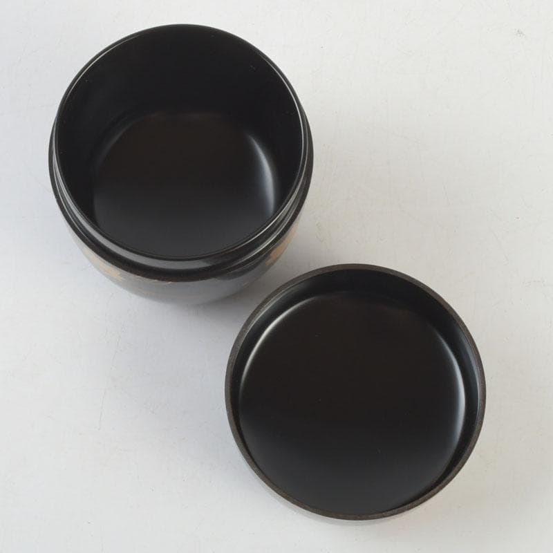 茶道具　小坂修斎作　花草蒔絵　大棗　共箱　V　9308