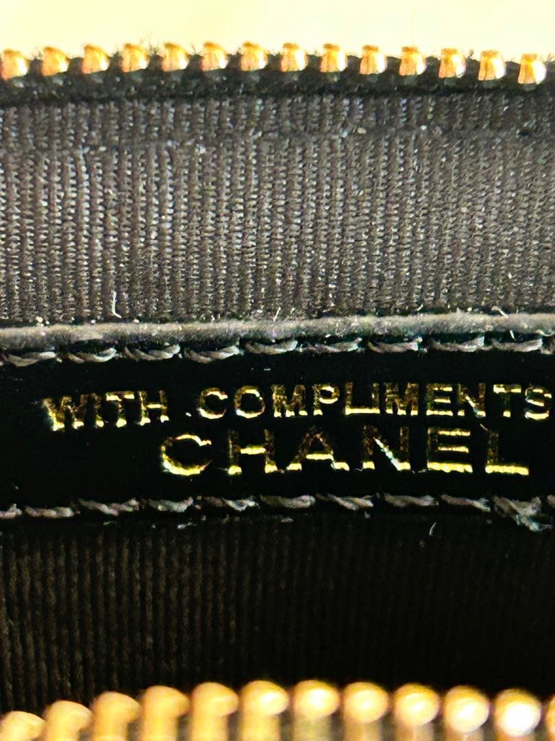 CHANELシャネル ノベルティ チェーン ショルダーバッグ ツイード ブラック