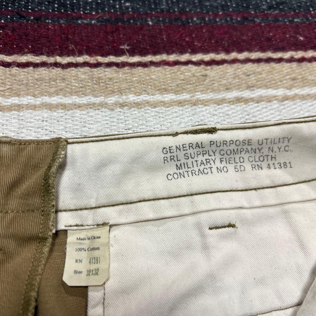 RRL ダブルアールエル オフィサーズチノトラウザーズ