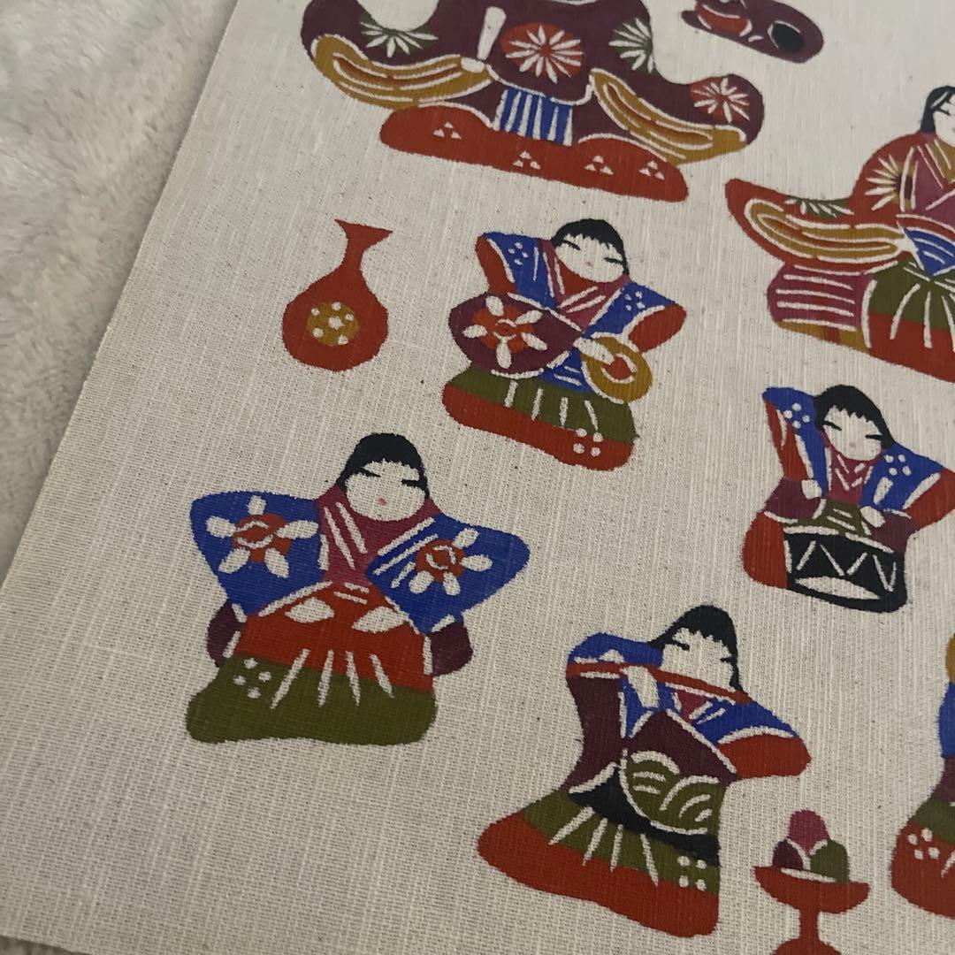 柚木沙弥郎 ひな祭り 染絵 型絵染 型染 民芸 タペストリー テキスタイル