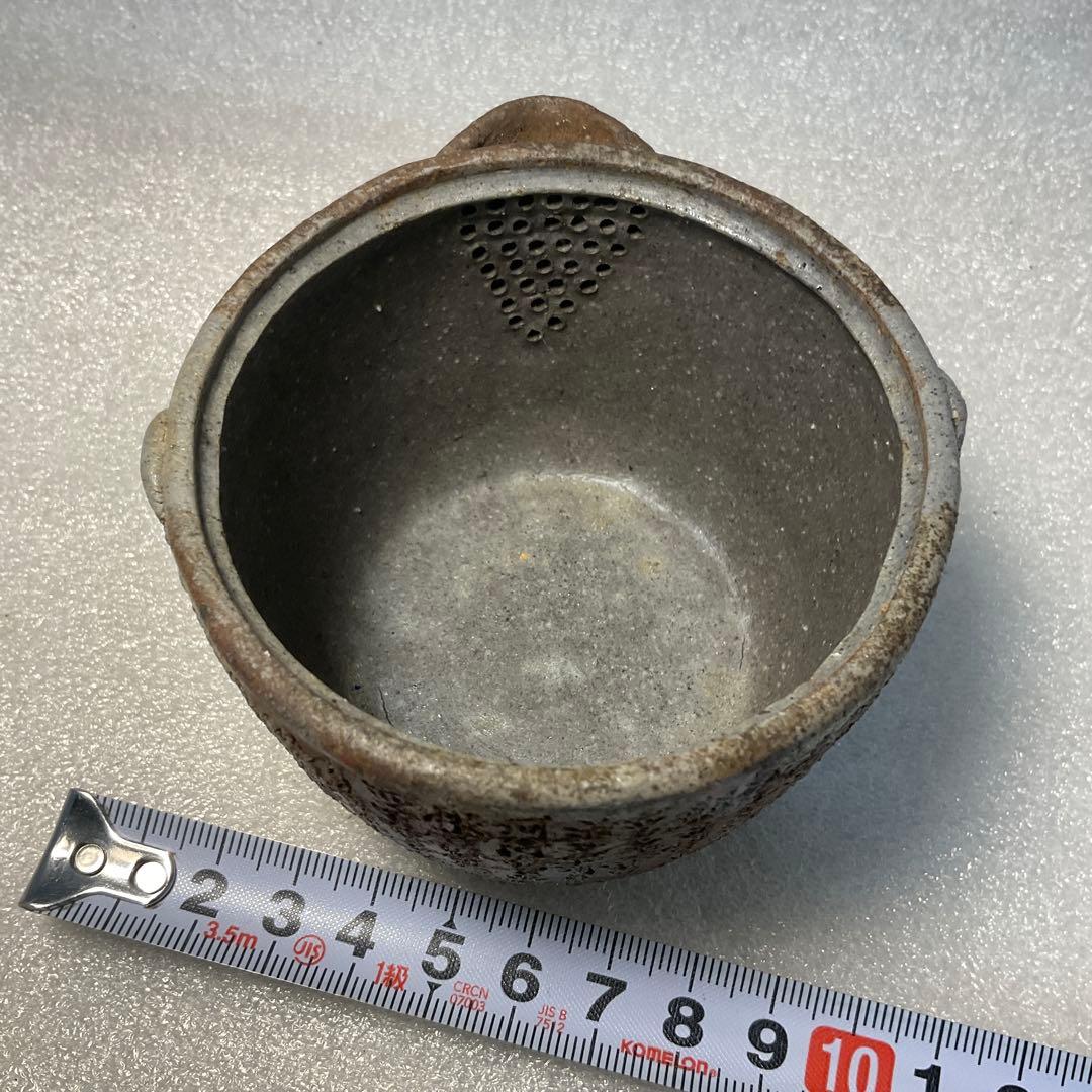 西坂春水　作　備前　般若心経彫　宝瓶　備前焼　名工急須　茶器　煎茶飾　手捻り