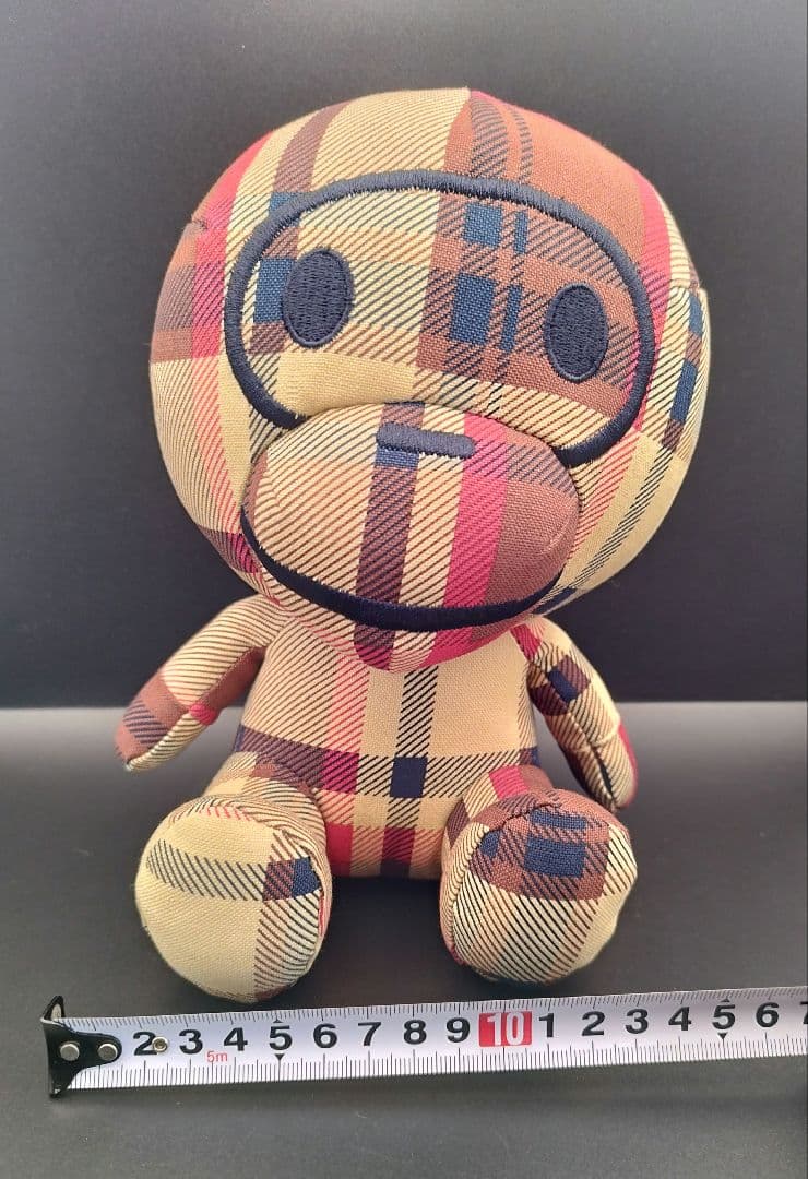 A BATHING APE BAPE ベビーマイロ チェック柄 ぬいぐるみ