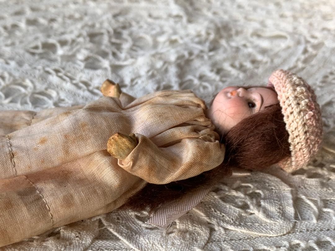 フランスアンティーク 希少 フレンチミニョネット ビスクドール 小物セット