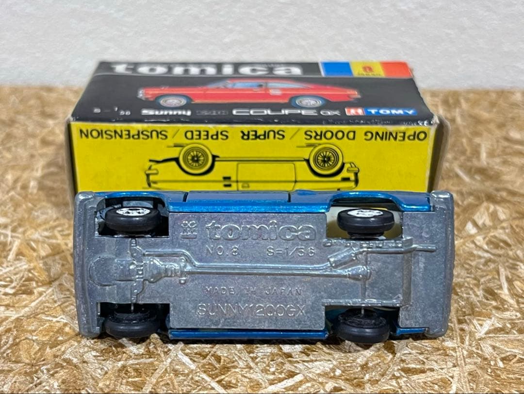 トミカ 日本製 黒箱 8-1-2 サニー 1200GX クーペ 1A