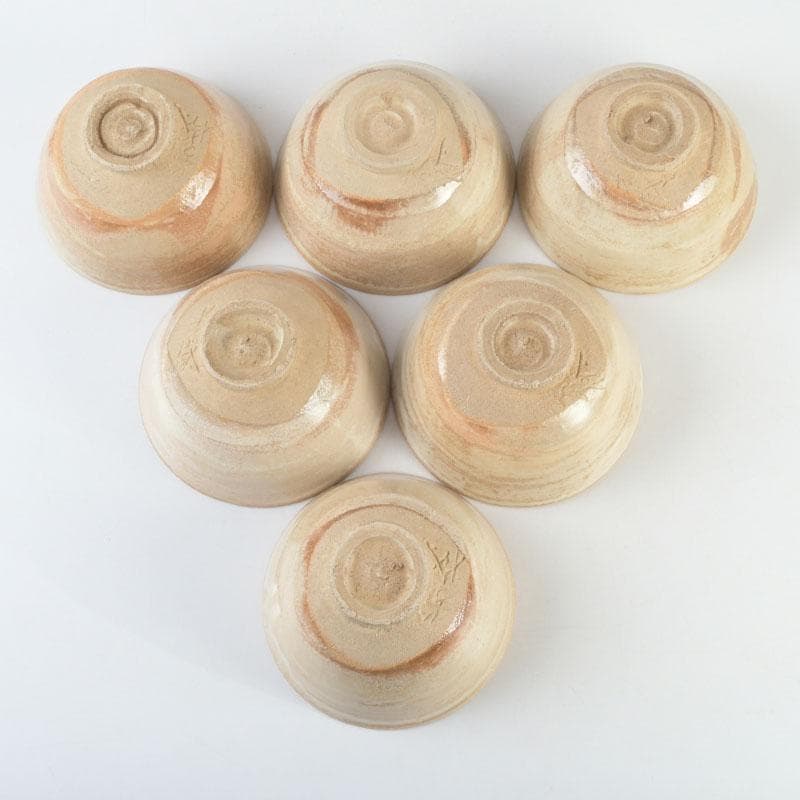 茶道具　兎月窯　杉浦芳樹造　数茶碗　六客　堀内宗完（兼中斎）極め箱　V9474A