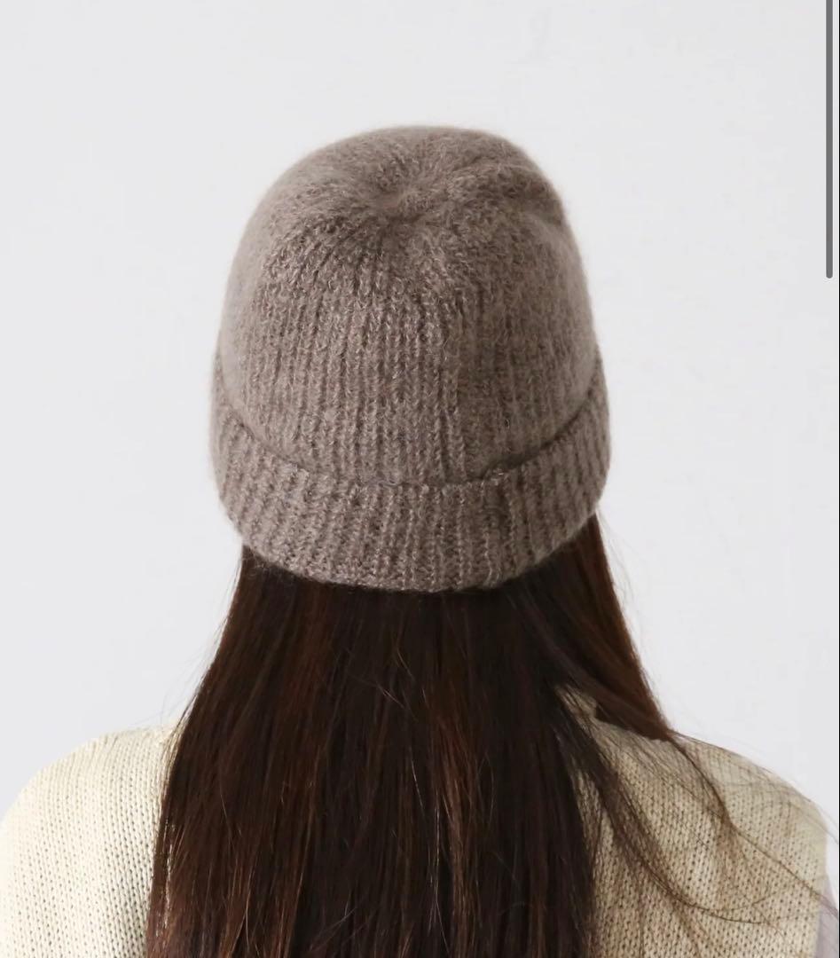 美品　chisaki ニット帽　アッシュグレー
