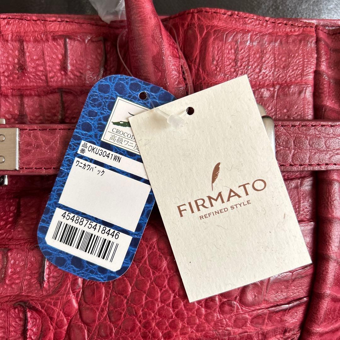 【新品・未使用・タグ付き】 RODANIA FIRMATO ワニ革 バッグレッド