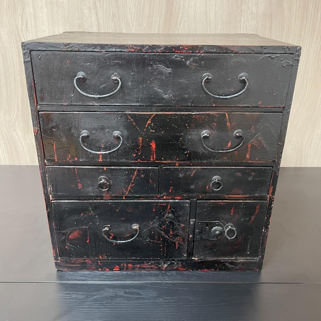 【骨董品】和箪笥 漆塗り アンティーク