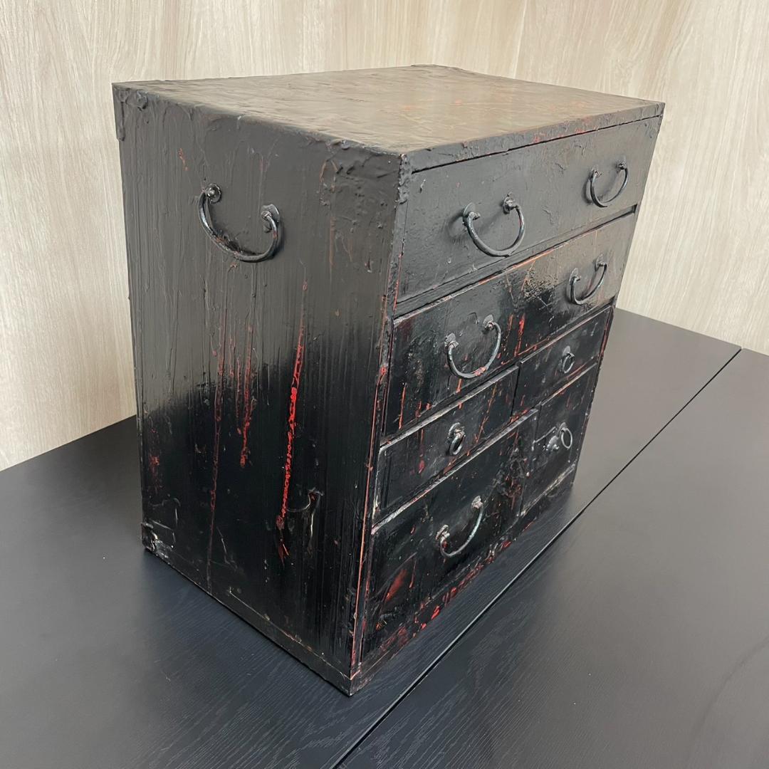 【骨董品】和箪笥 漆塗り アンティーク