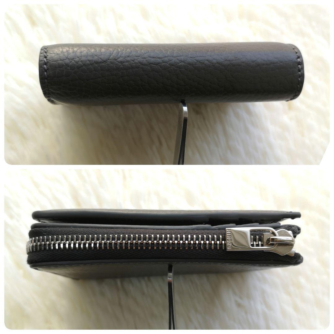 美品 HIROFU ソープラ ２つ折り財布 人気 グレー 付属品有り