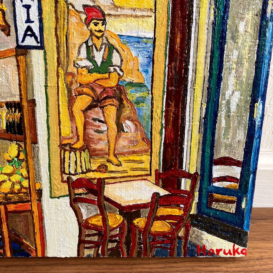 絵画　油絵　キャンバス　風景画　マーケット　F4