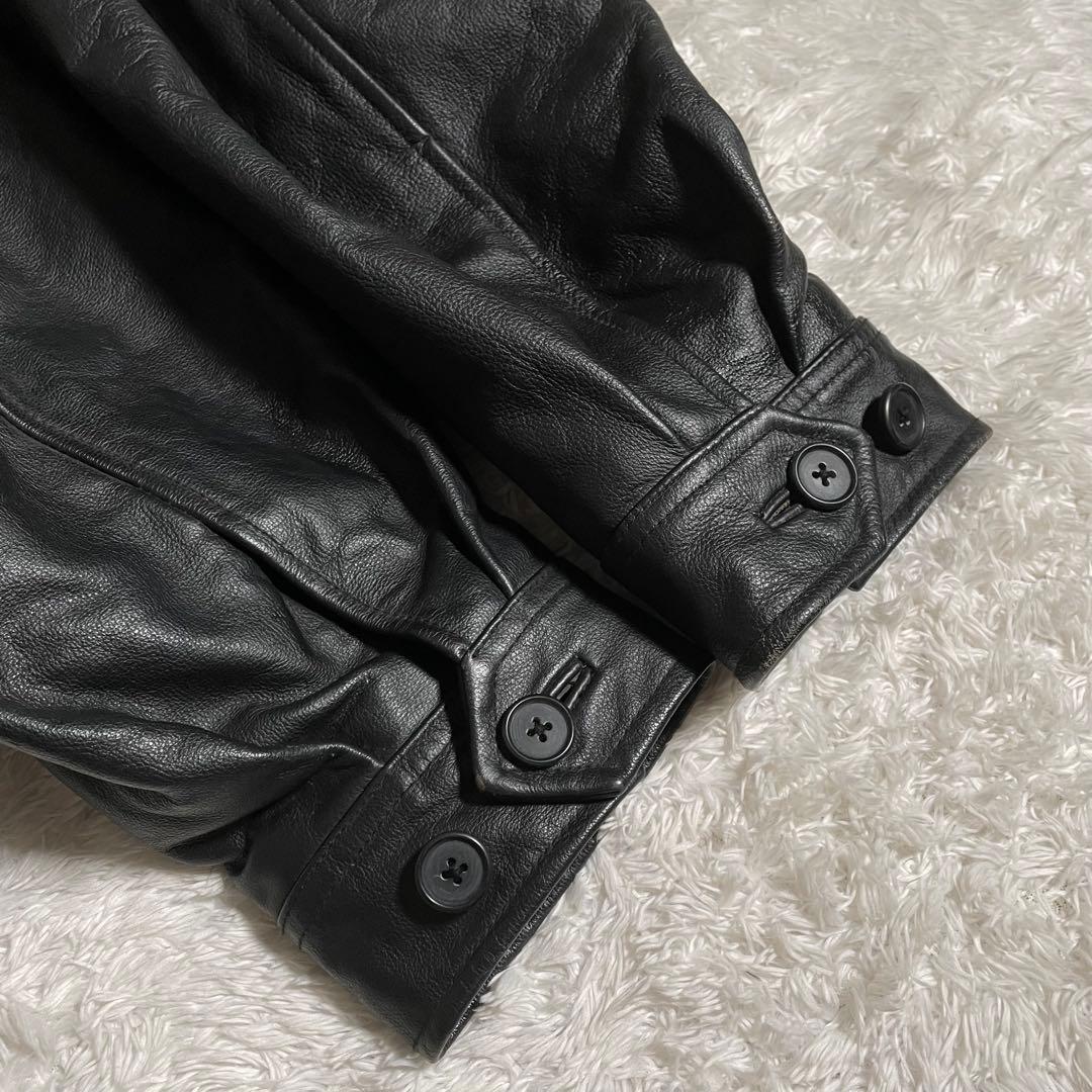 オールドギャップ レザージャケット 襟付き キルティング