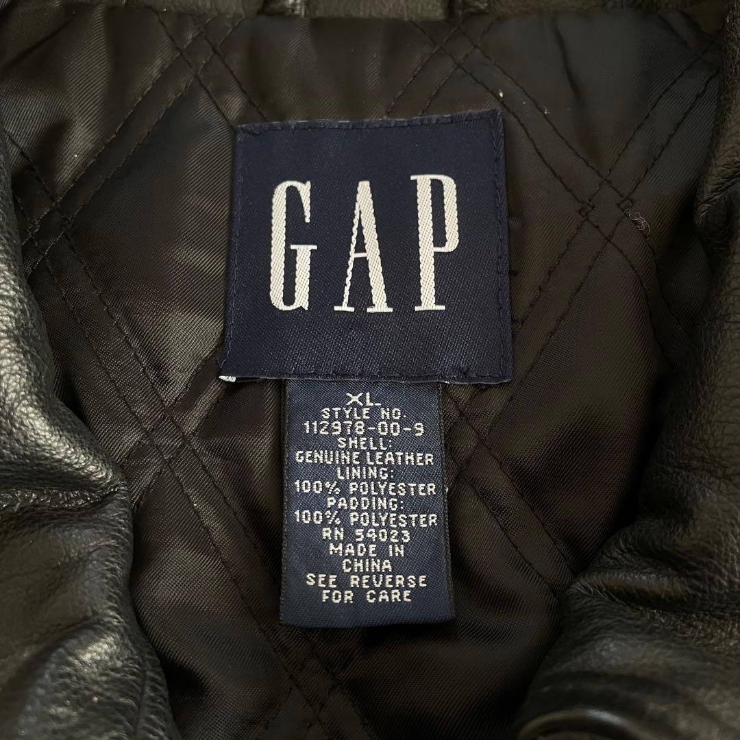 オールドギャップ レザージャケット 襟付き キルティング