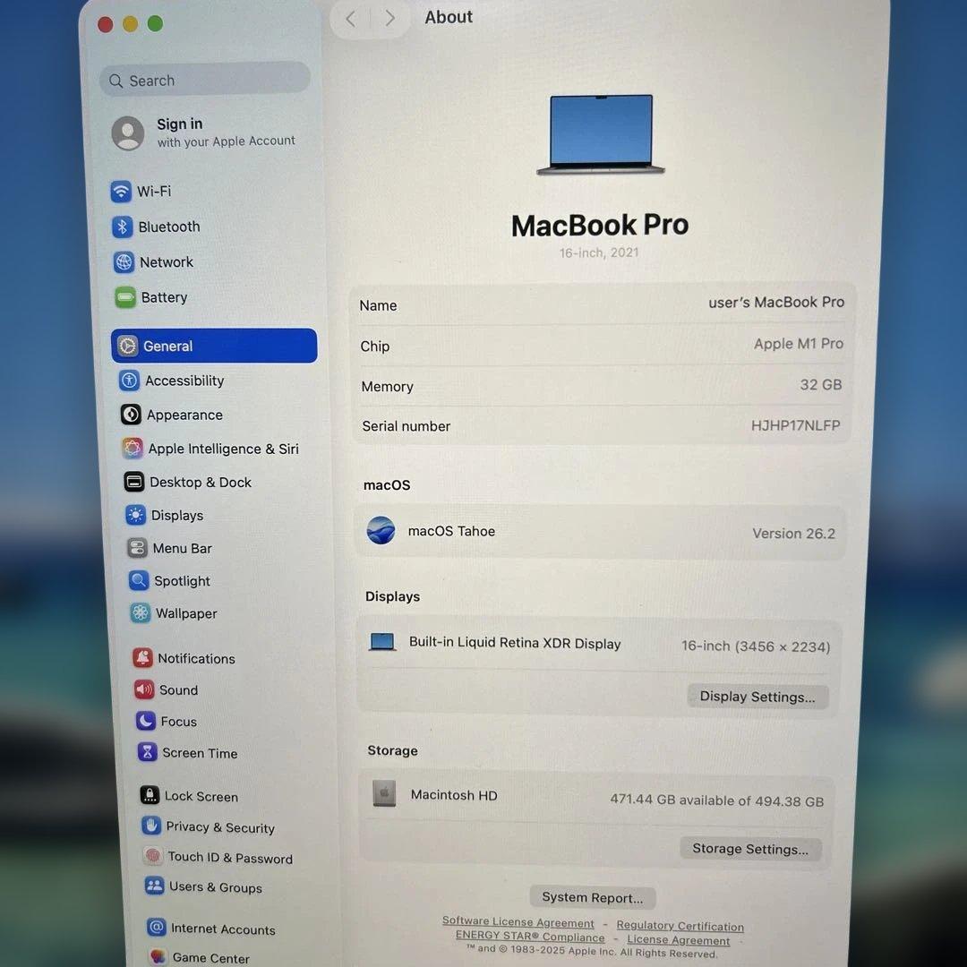 快速MacBook Pro M1 32GB 16core 500GB