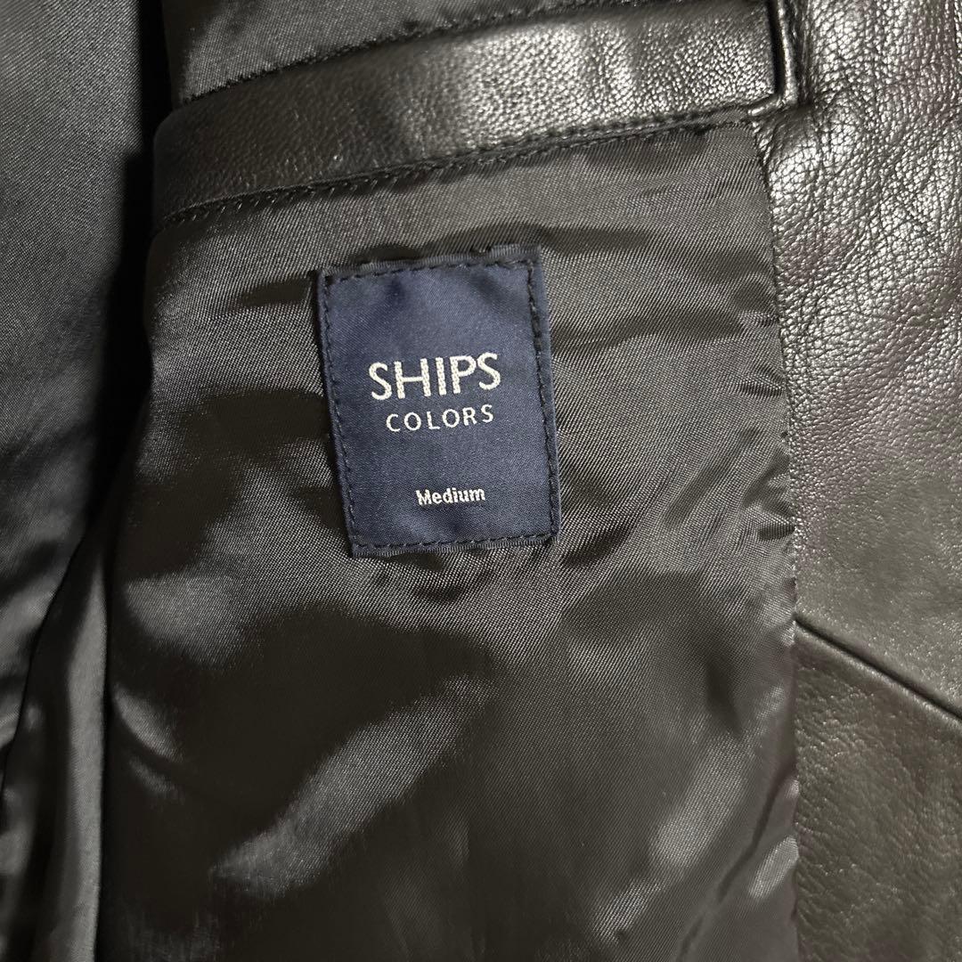 SHIPS ライダース 革ジャン ラムレザー