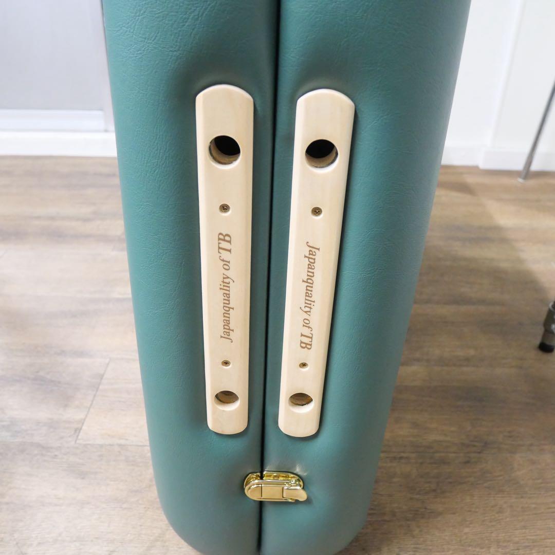 高田製作所　ベッド グリーン穴付きマッサージテーブル 折り畳み