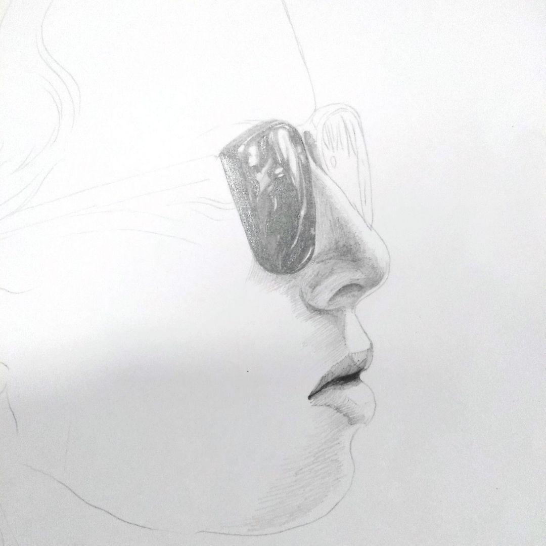 安冨洋貴（安富洋貴）人気の鉛筆画家　　　鉛筆画　希少　1点もの