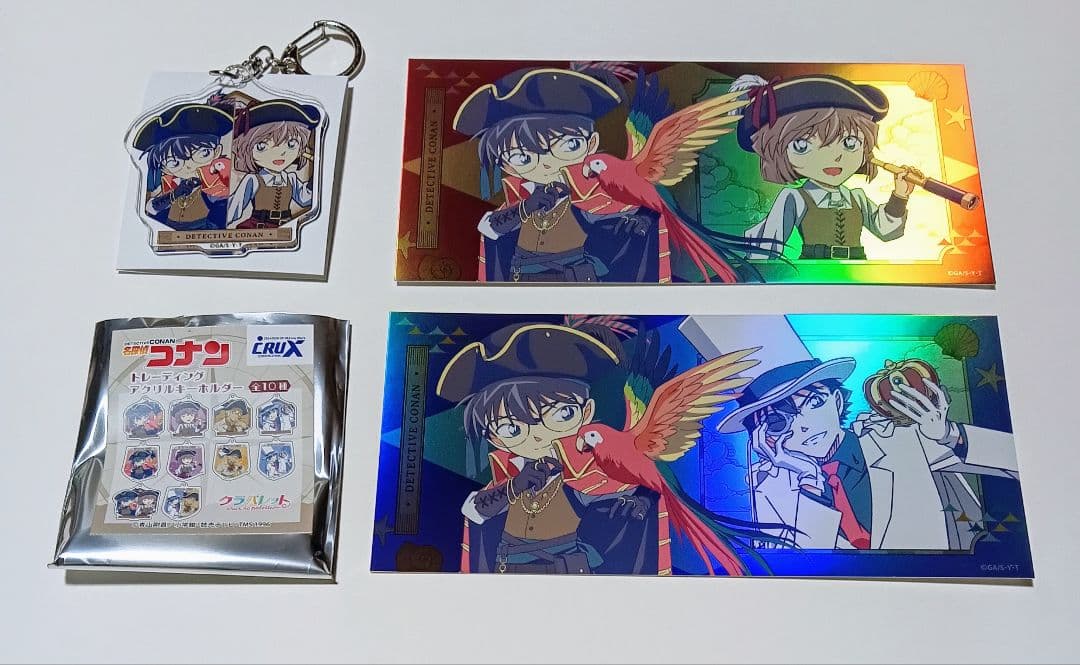 キッド&コナン 哀&コナン クラパレット 船乗りアクキー&カード 3点セット