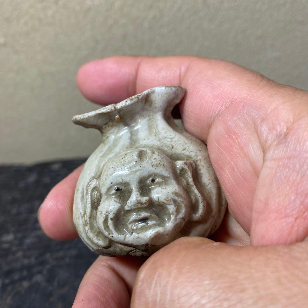 珍品　おふけ焼　大黒天水滴