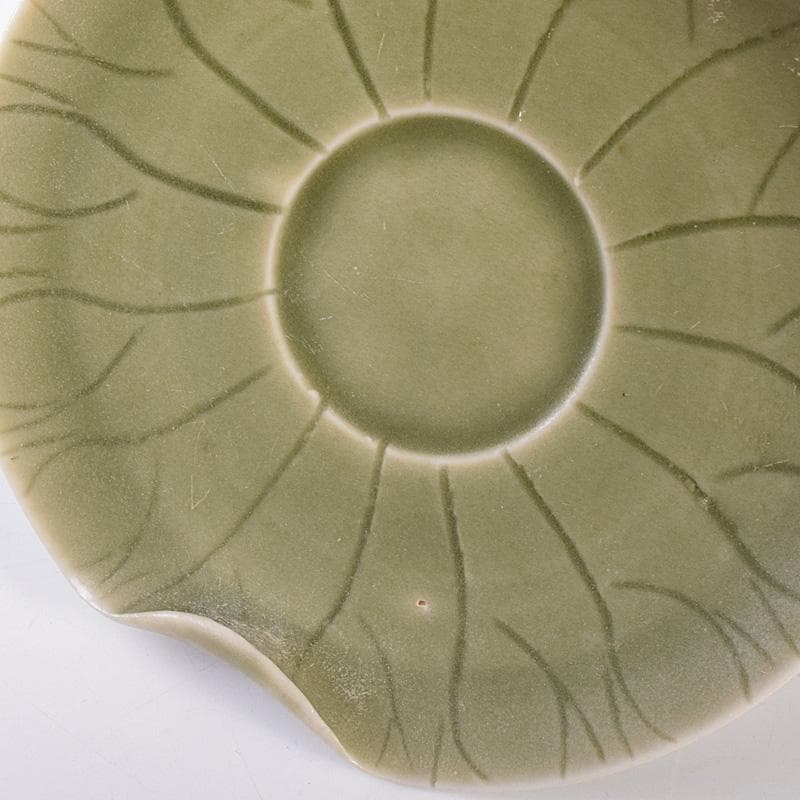 中国　唐物　龍泉窯　青磁盃台　柿釉煎茶器２客　三点まとめて　V　R7569