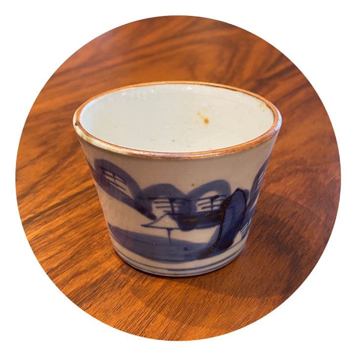 古伊万里　蕎麦猪口　藍染付