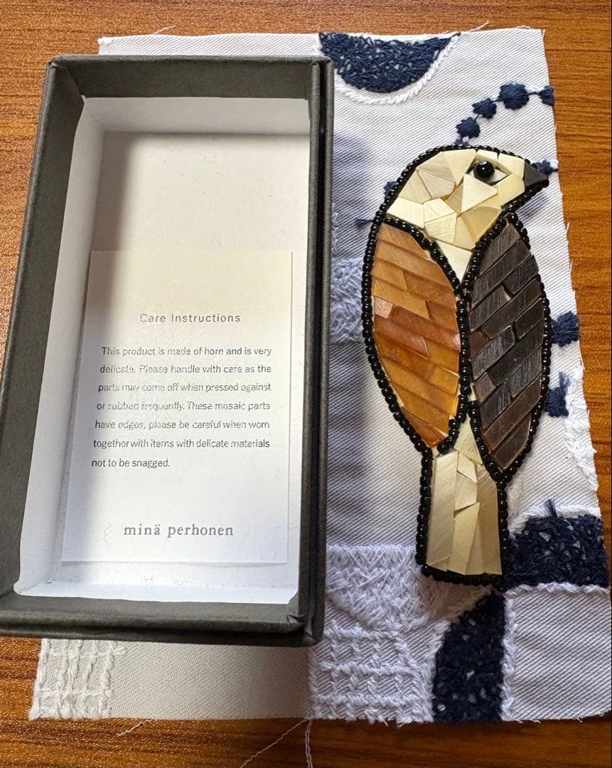 【新品未使用】minä perhonen ブローチ 鳥型
