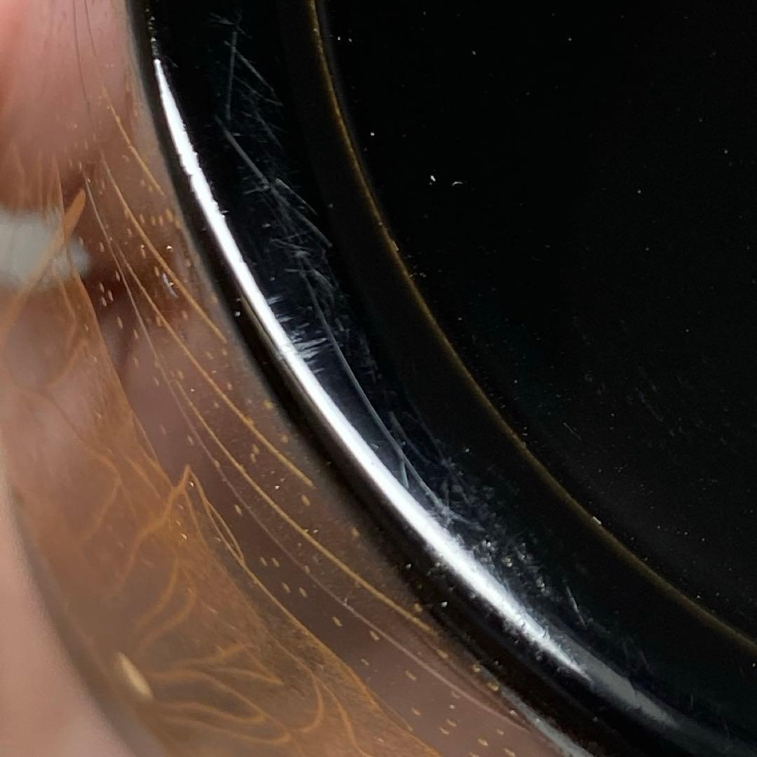 祥雲造　七賢人蒔絵面根来塗　茶器　棗　高さ7cm 東N7-1007☆2F