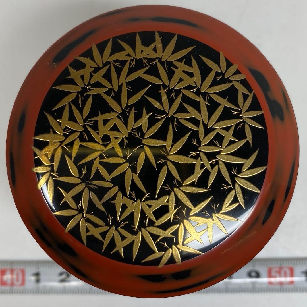 祥雲造　七賢人蒔絵面根来塗　茶器　棗　高さ7cm 東N7-1007☆2F