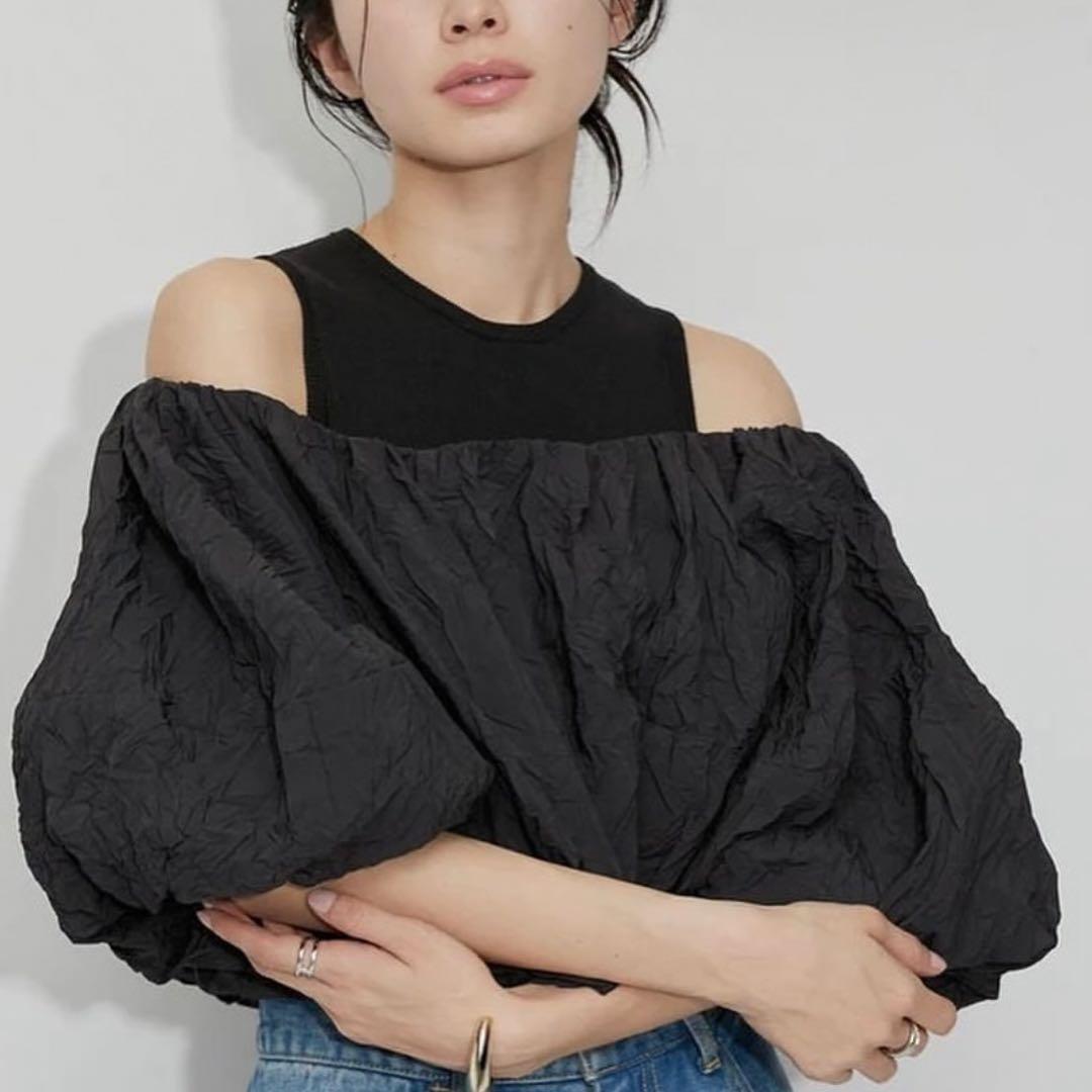 【ay-ka】アダムエロペ　ニットタンクセットクロップドプルオーバー