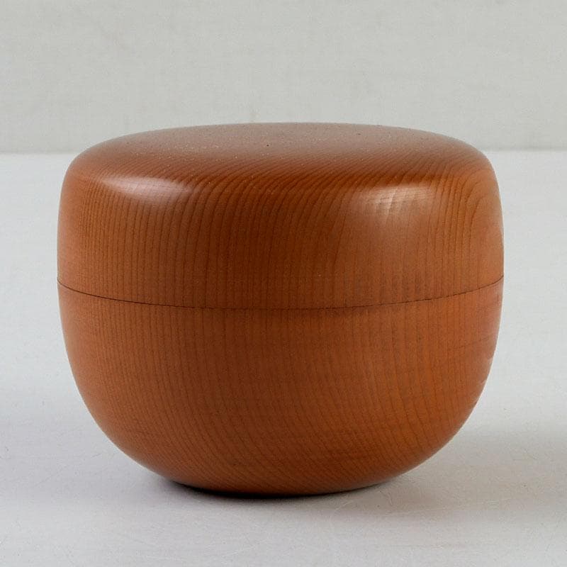 茶道具　天然木　漆塗　大平棗　共箱　V　9335