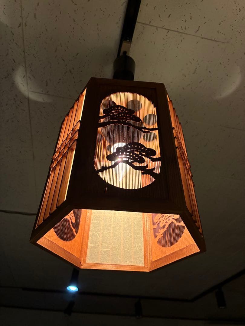 和風 六角形 ペンダントライト 昭和 レトロ