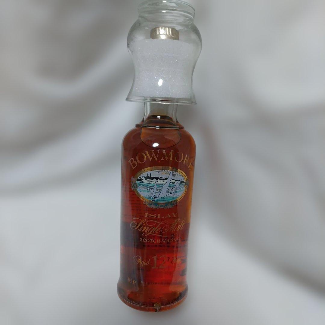 ボウモア　シングルモルトスコッチ　ウイスキー　12年　カモメラベル　グラス付き
