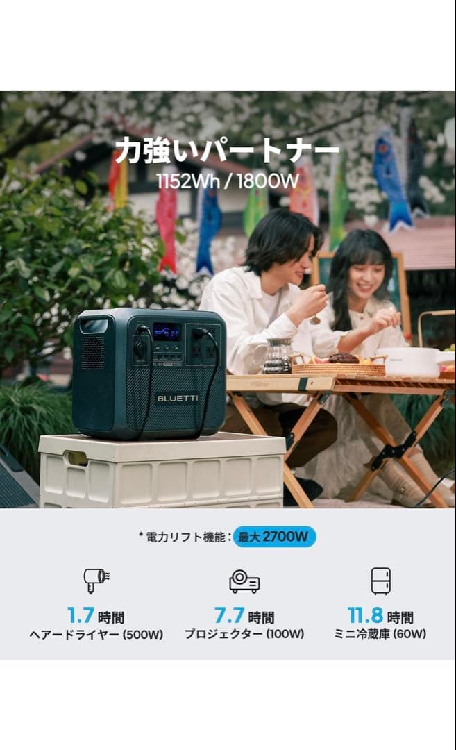BLUETTI AC180 ポータブル電源