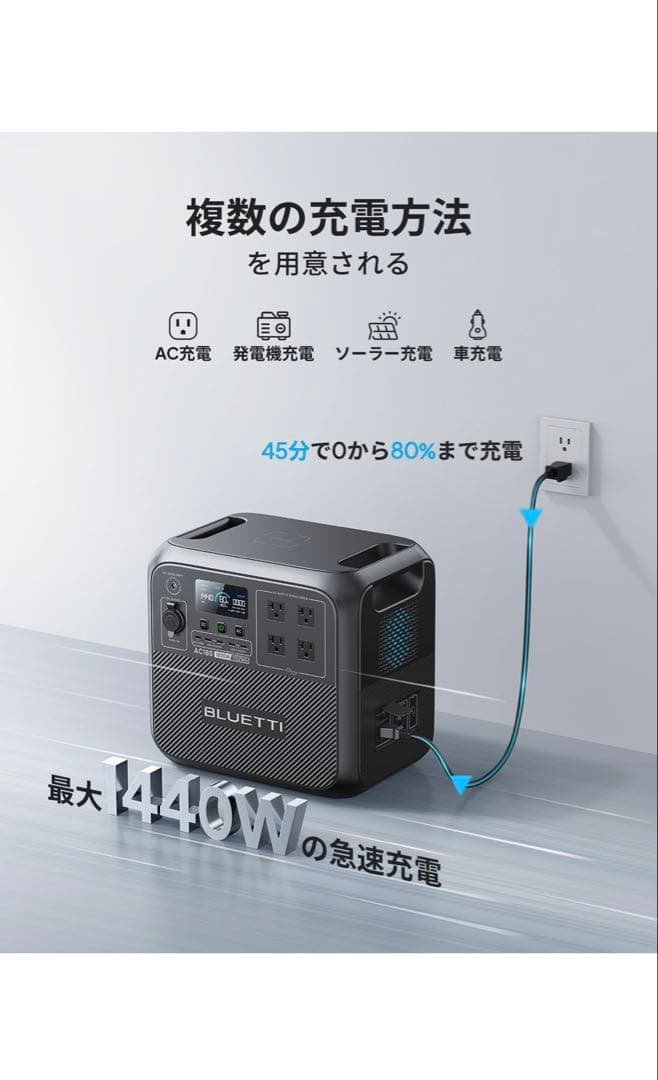 BLUETTI AC180 ポータブル電源