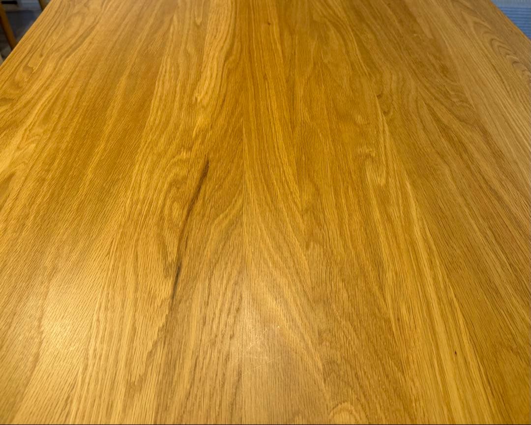 【無印良品】MUJI 木製ダイニングテーブル（引出付）／オーク材／幅１４０ｃｍ