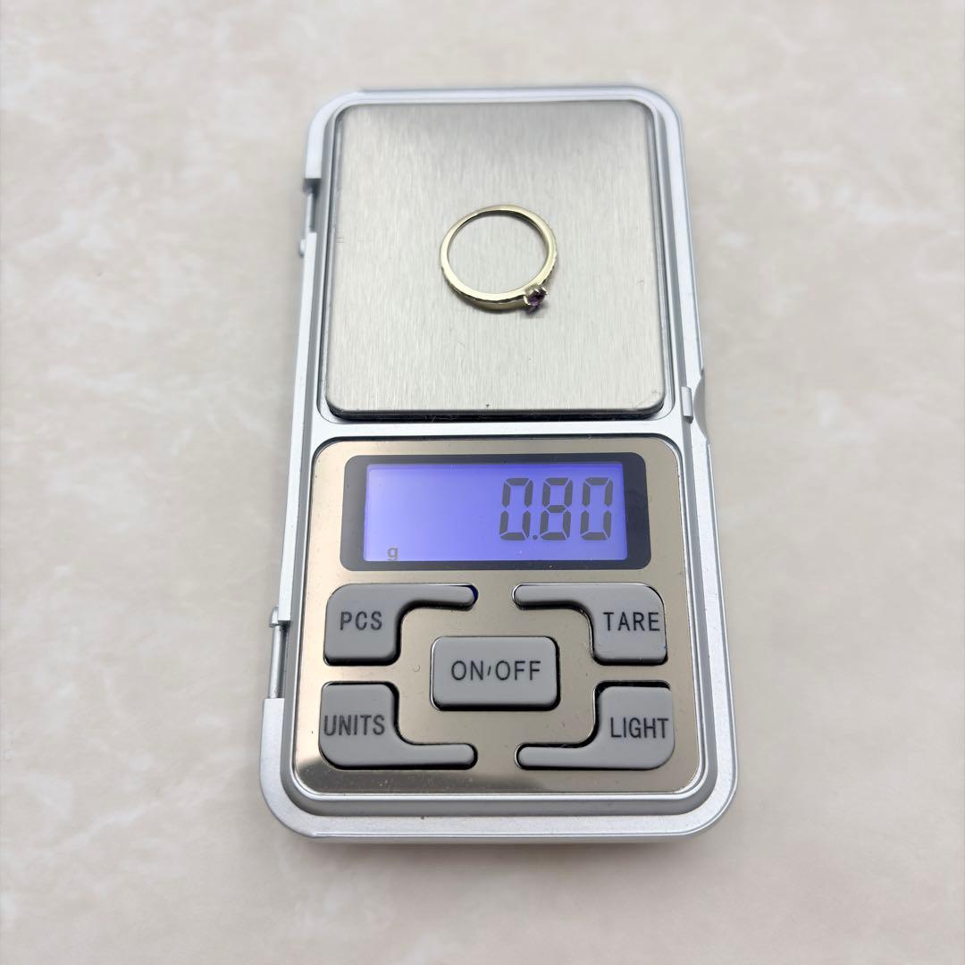 ほぼ未使用　K10 アメジスト　リング　イエローゴールド　希少品　レア