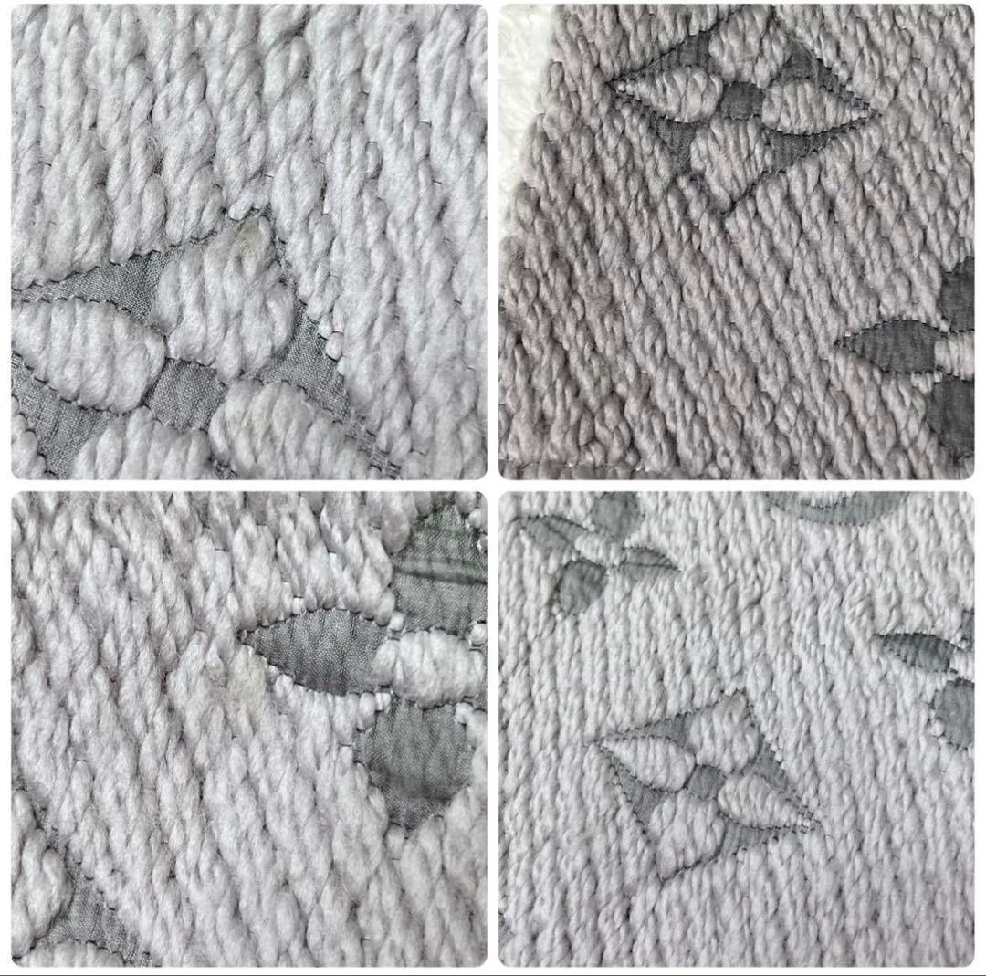 極美品　LOUIS VUITTON モノグラム　総柄　マフラー　箱付き　グレー