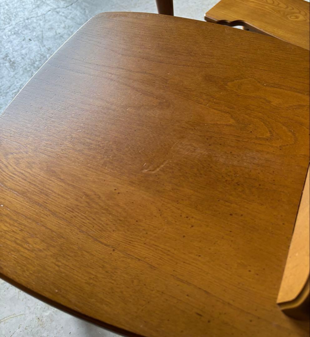 むぅKARIMOKU レトロ アンティク デスク＆椅子、木製、2点セット