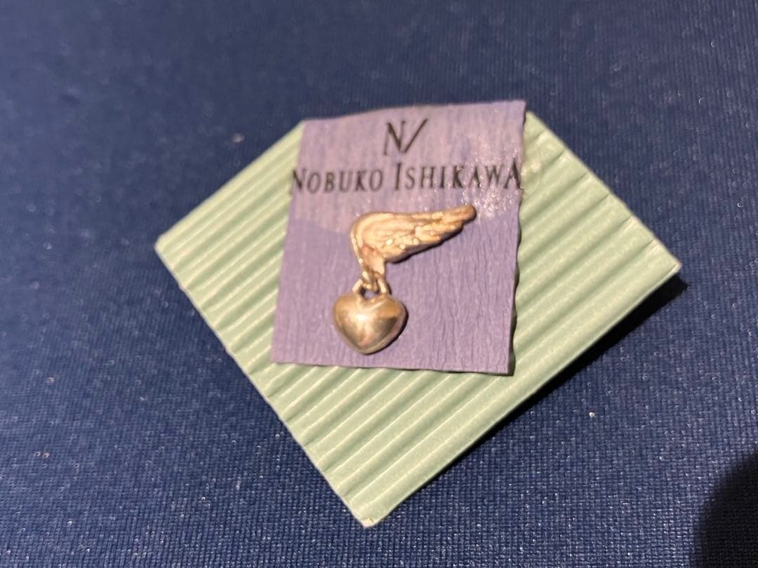 極美品 NOBUKO ISHIKAWA ハートと翼のブローチ石川暢子ジュエリー