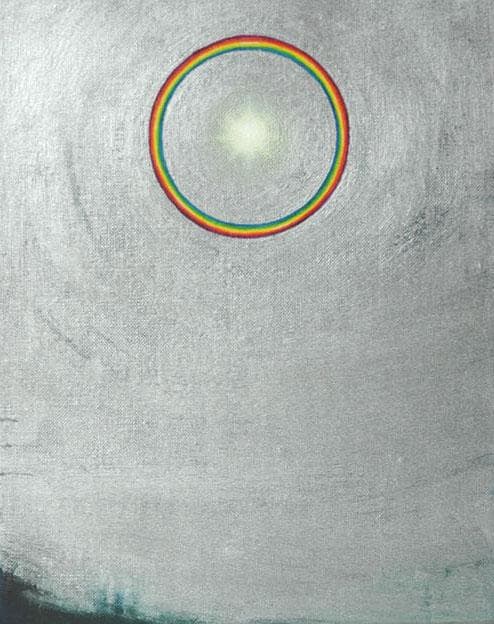 油絵 菅家令子 絵 絵画 インテリア 額付(銀) F3-S72023 風景 祈り