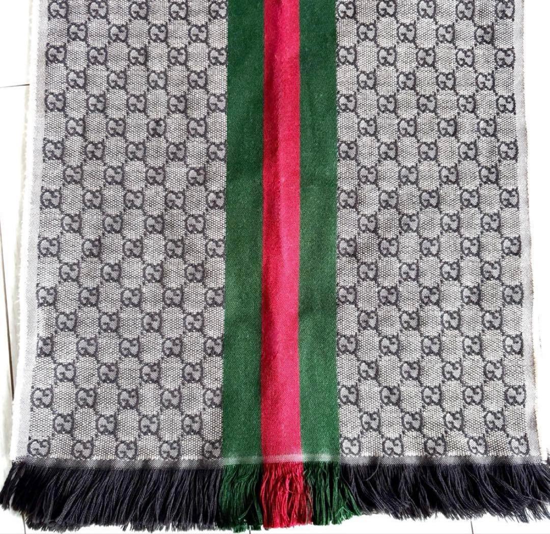 GUCCI グッチ GGロゴ 180×36 ストール ショール ウール