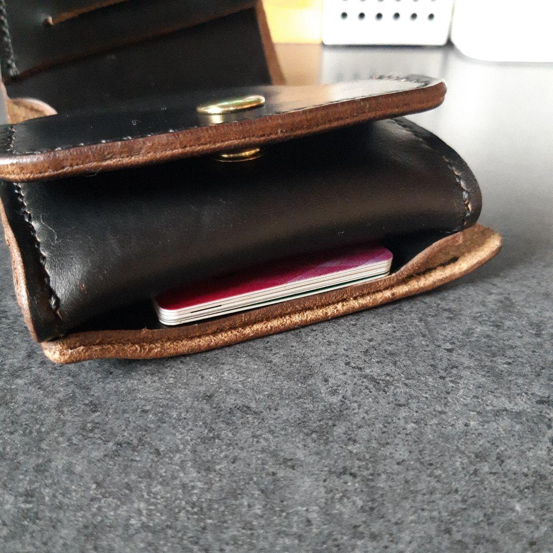 特厚★HORWEEN★クロムエクセル　二つ折り財布 　オールブラック　特別仕様