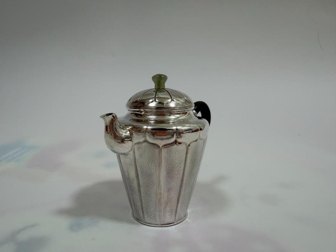 純銀製 菊紋 急須 銀瓶 煎茶道具