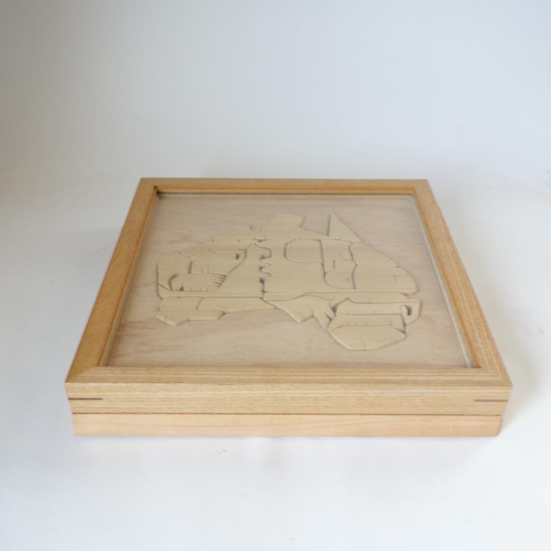 ヴィンテージ  奥嶋雅一　アニマルパズル　木製立体パズル