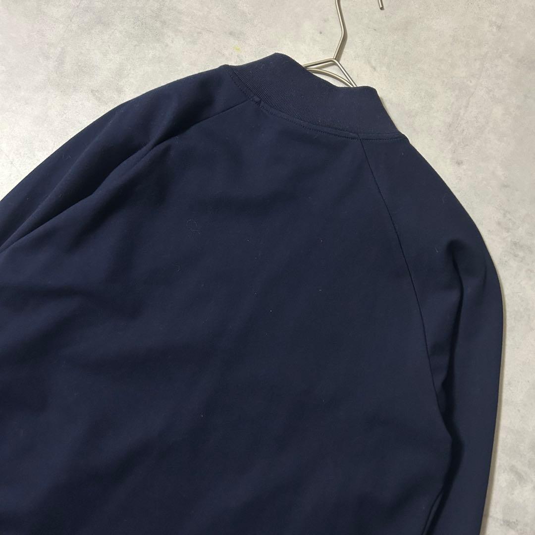 ムータマリン ドライバーズジャージ ポンチブルゾン ダブルジップ ロゴ ネイビー