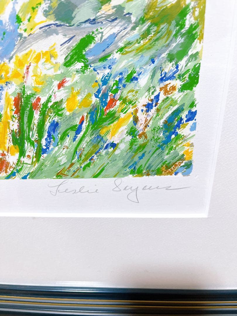 真作保証 レスリー・セイヤー シルクスクリーン 340/350 額装