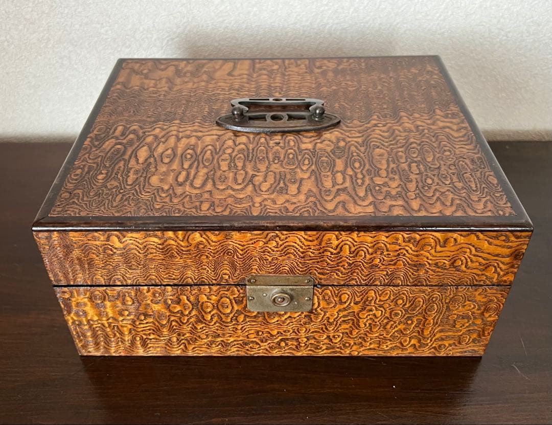 アンティーク木箱 小物収納 美木目