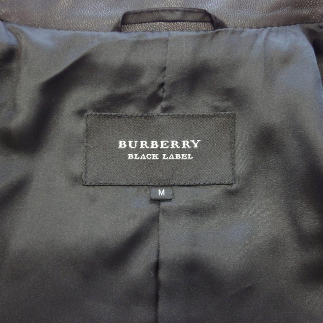 【美品】 BURBERRY BLACK LABEL 羊革レザー ライダースJKT